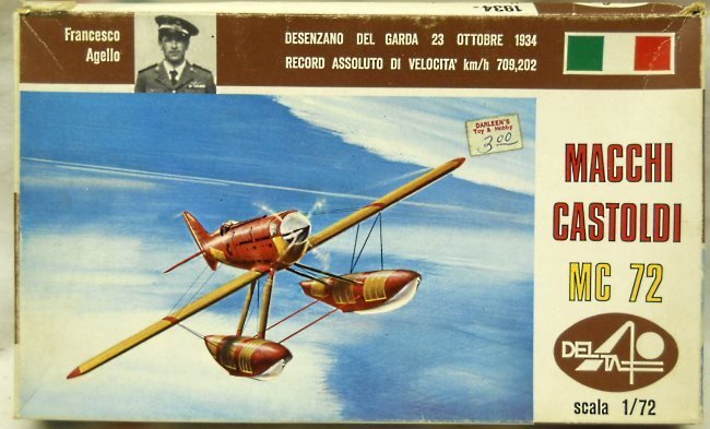 Delta 1/72 Macchi Castoldi MC-72 Stavebnice Racer With Book plastic model kit